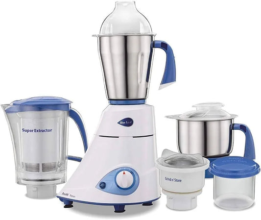 Preethi Blue Leaf Platinum MG-139 750W Mixer Grinder – 4 Jars | Wet & Dry Grinding | Vadai Batter